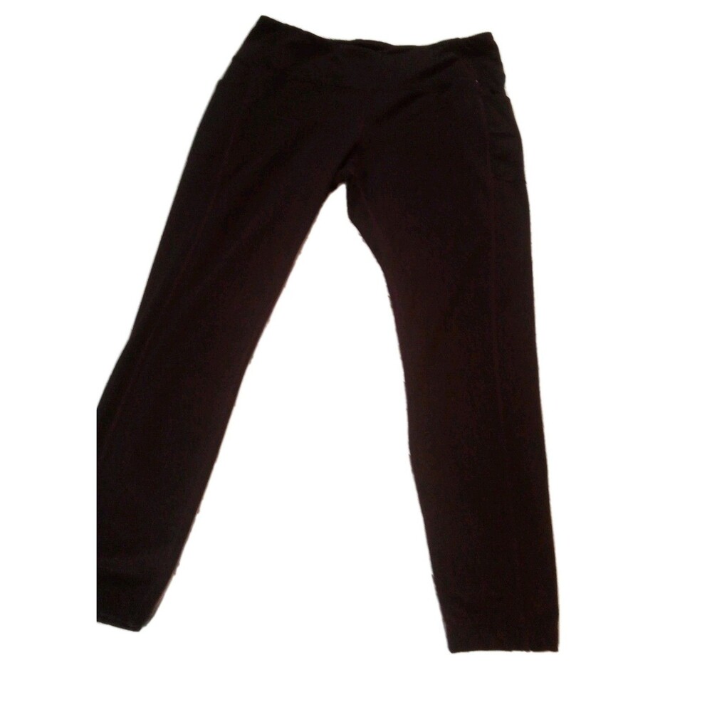 Women's Mondettta Luxury Performance Black Cherry‎ Leggings Size XL With Pockets